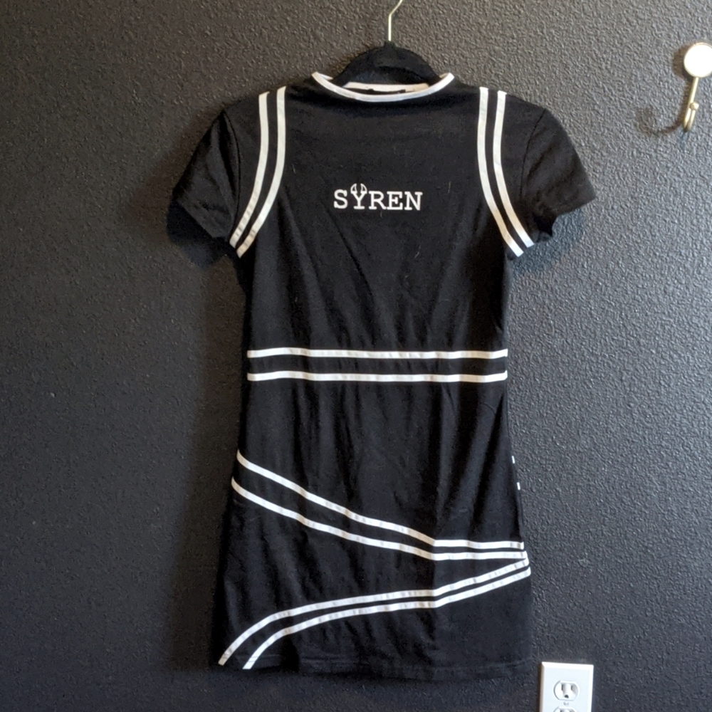 Syren black fitted mini dress